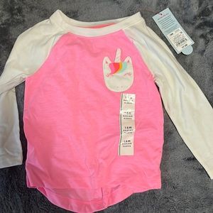 New with tags girls pink unicorn shirt